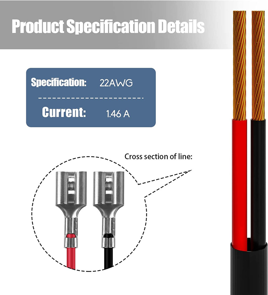 2 Pcs Durable Chew-Resistant Power Cable for Trail Camera,Compatible With...