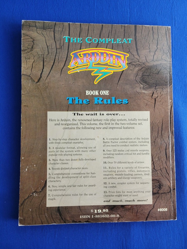 The Compleat Arduin Book One The Rules - Signed by Mark Schynert