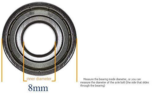 HEALTHLINE Wheels for Walker Rollator, 6 inch Pair, Black (2) (Front)