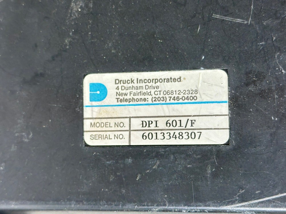 DRUCK DPI 601 /F ~ Digital Pressure Indicator ~ Untested / AS-IS