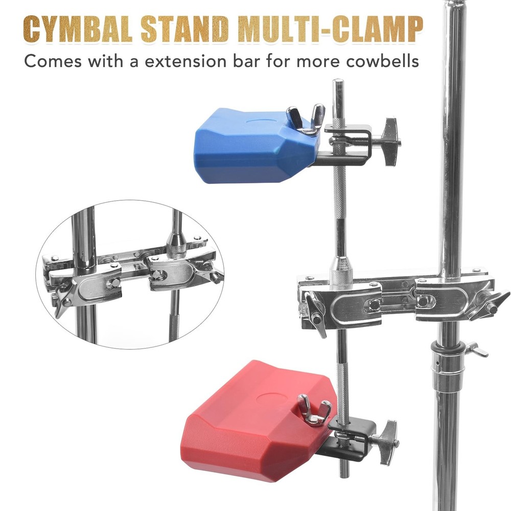 Drum Clamp Mount with Extension Bar, Heavy Duty Quick Release Multi-clamp for...
