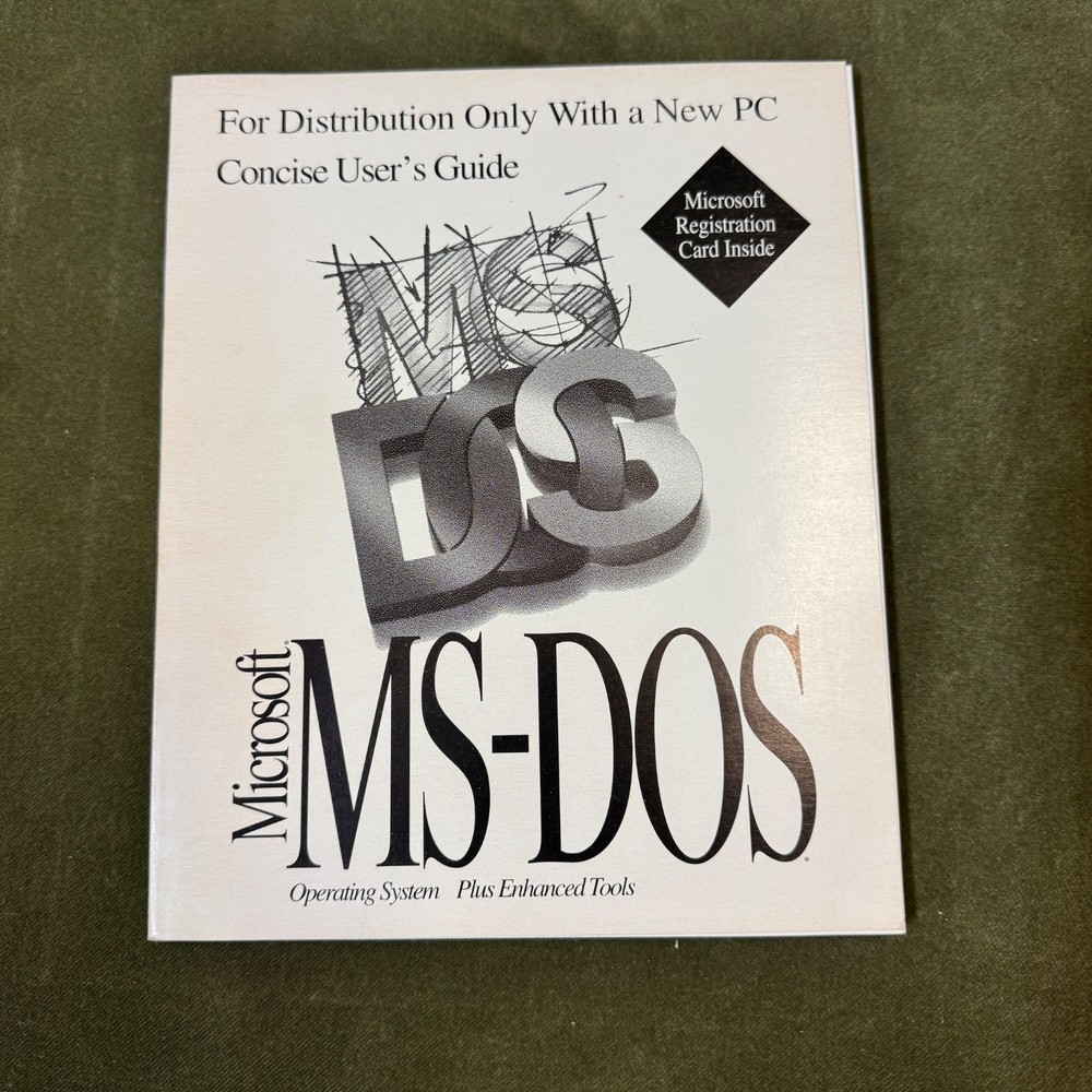 Microsoft MS DOS 6.22 Operating System Upgrade User Guide Book