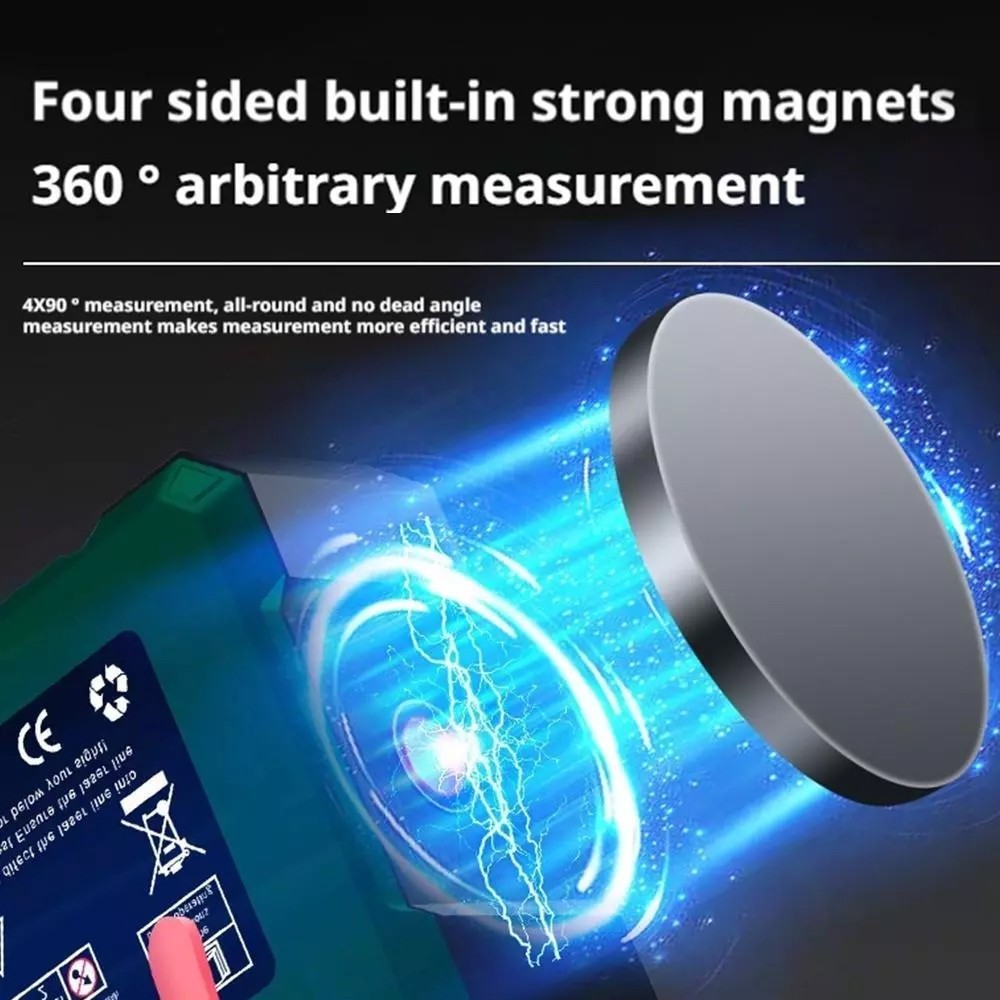 Digital Angle Finder with Electronic Laser - 4-side Strong Magnetic Angle Gauge.