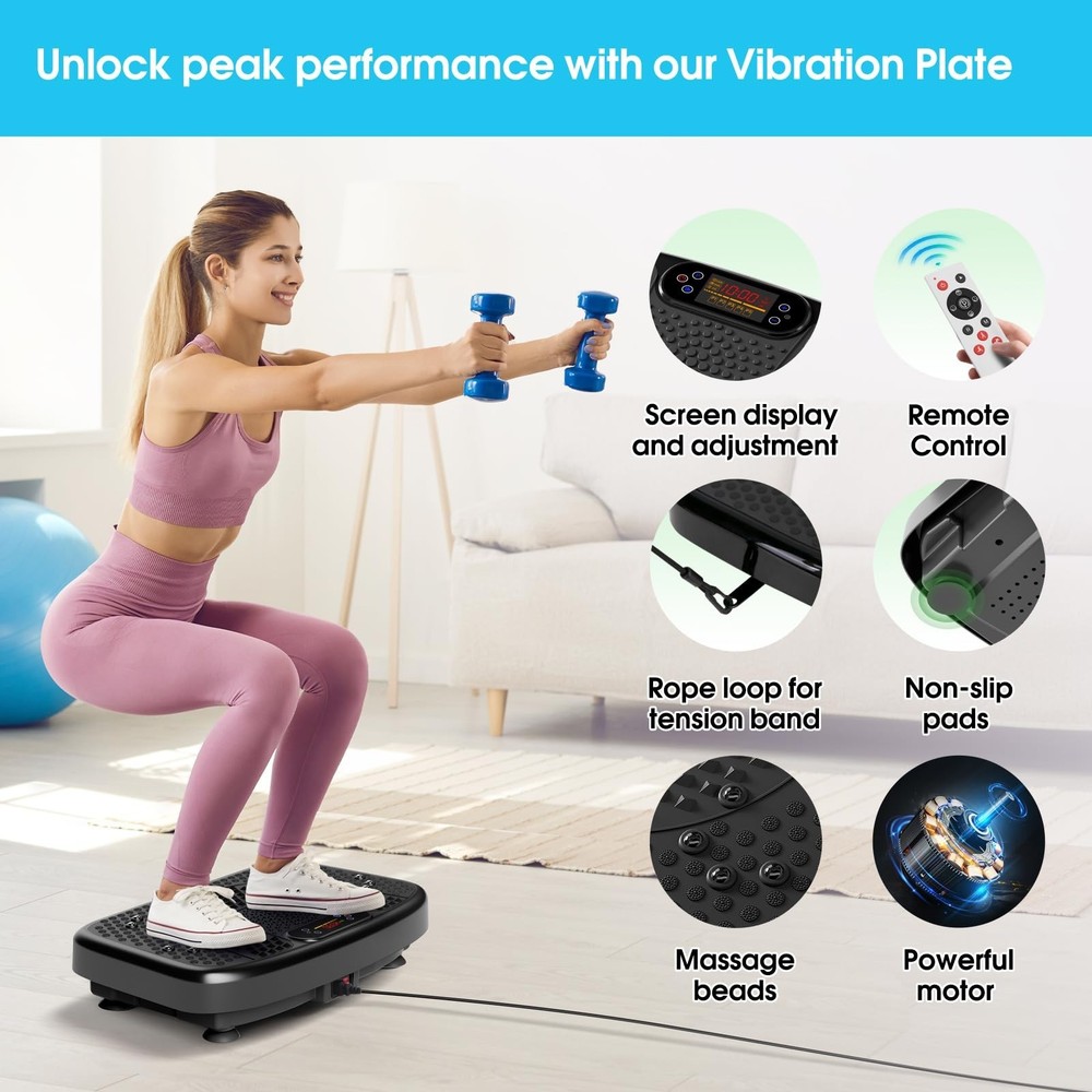 Vibration Plate Exercise Machine for Lymphatic Drainage,Softgym Power Vibrate...
