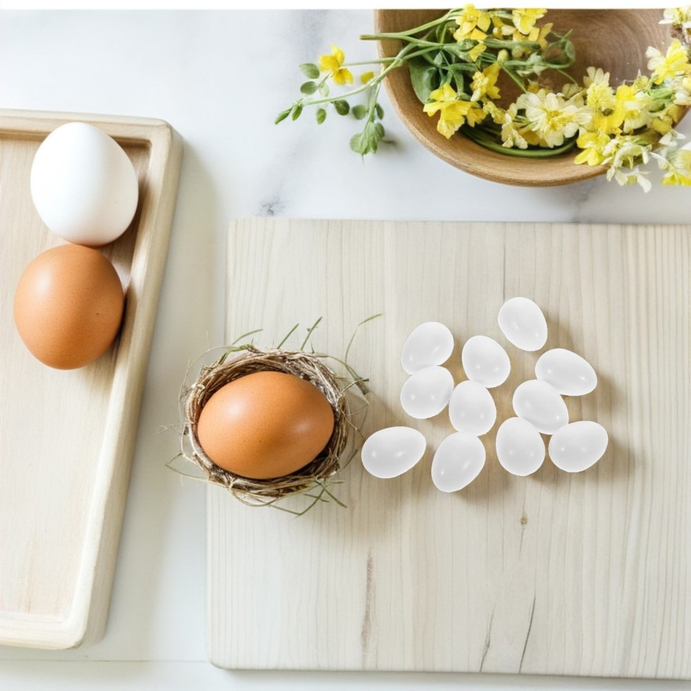 20 Pcs Parrot Egg Attracting Device Artificial Fake Eggs for Decor