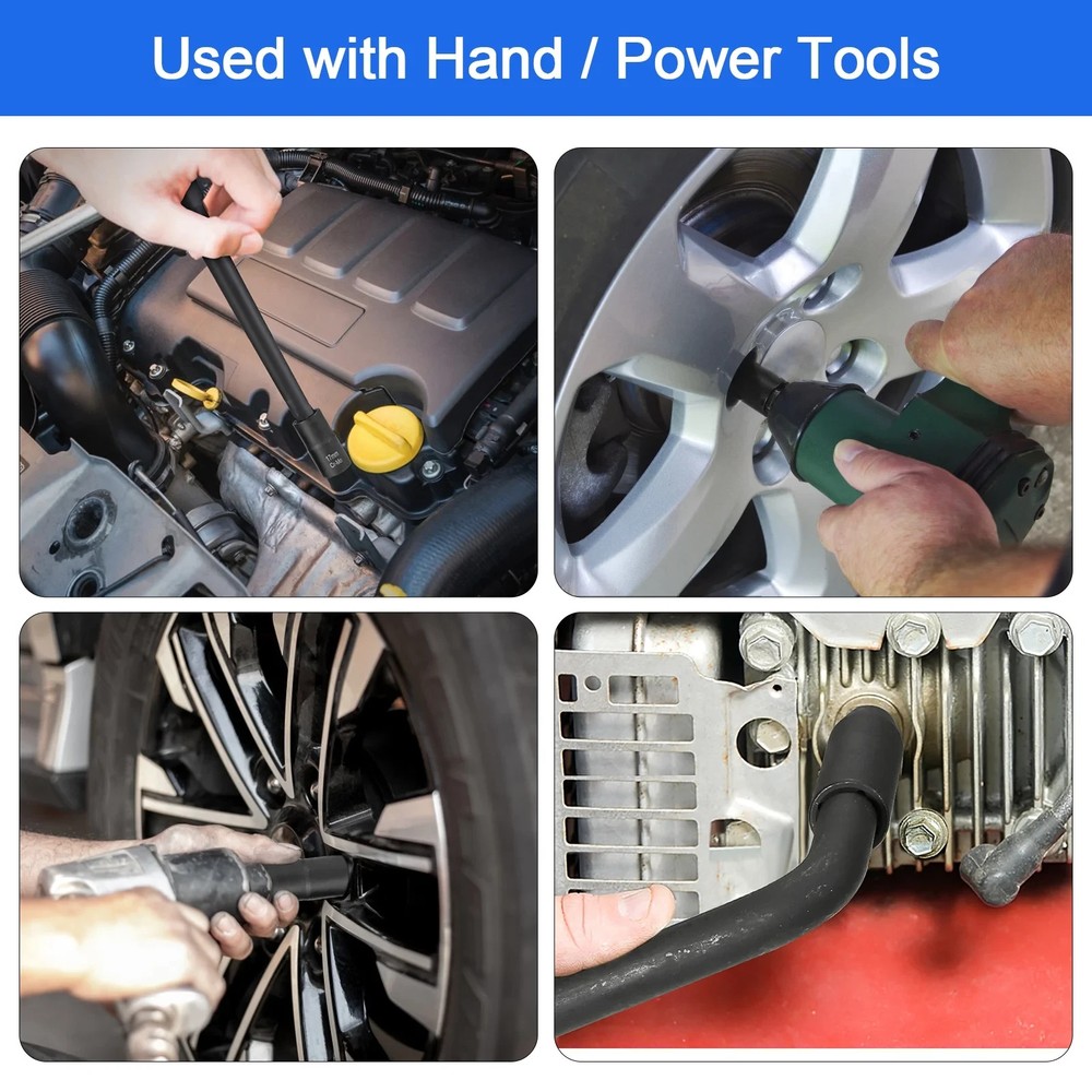 5Pcs Twist Socket Tool Set Lug Nut Bolt Remover Extractor Tool 1/2" Drive