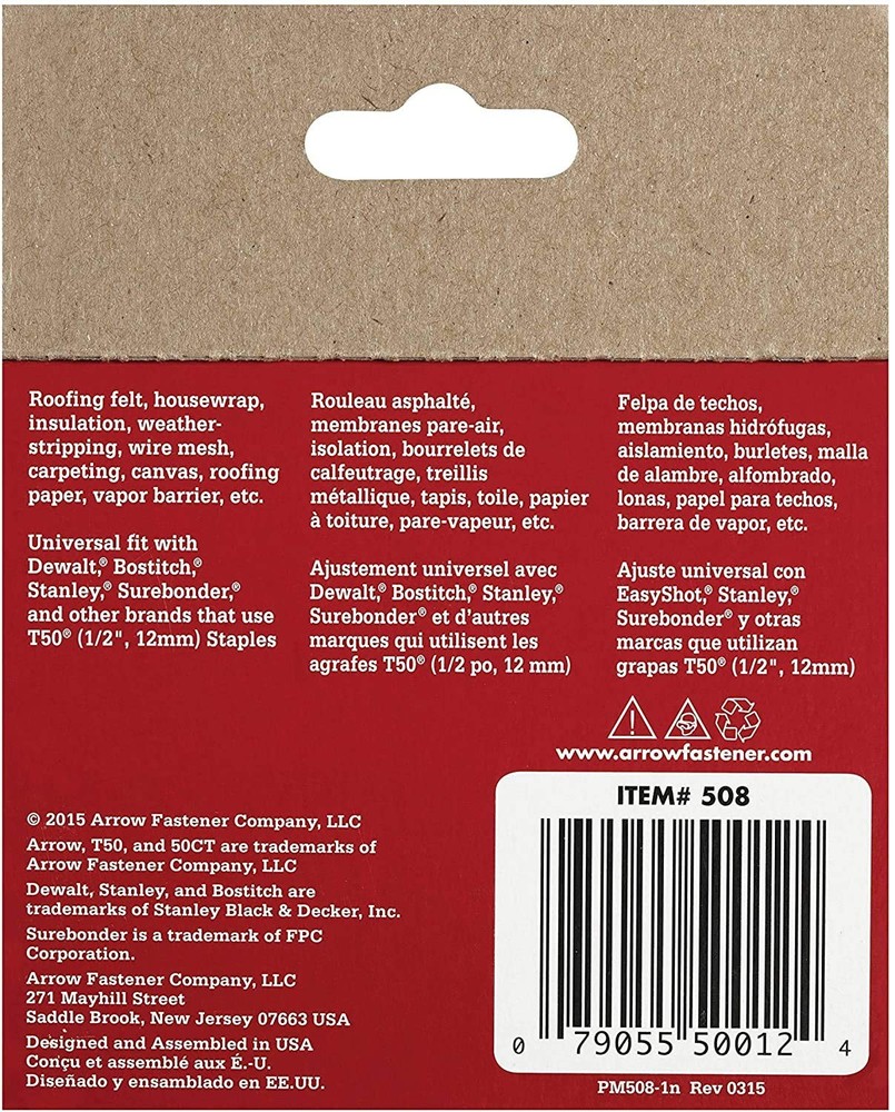 STAPLE 1/2" T-50 1250PK
