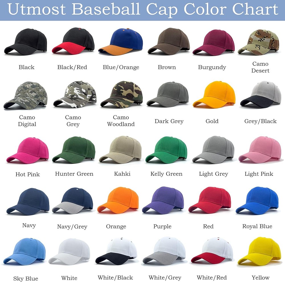 Utmost Structured Baseball Cap with Adjustable Closure - 1pc White