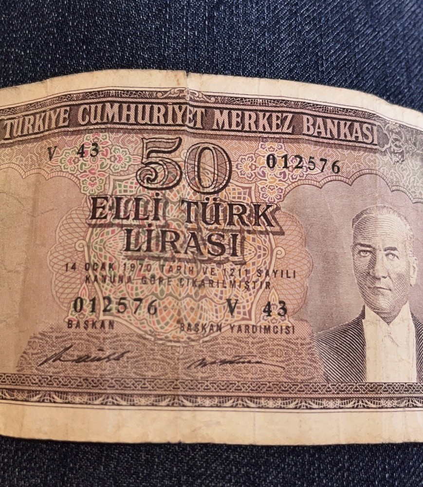 1970 50 Turkish Lirasi