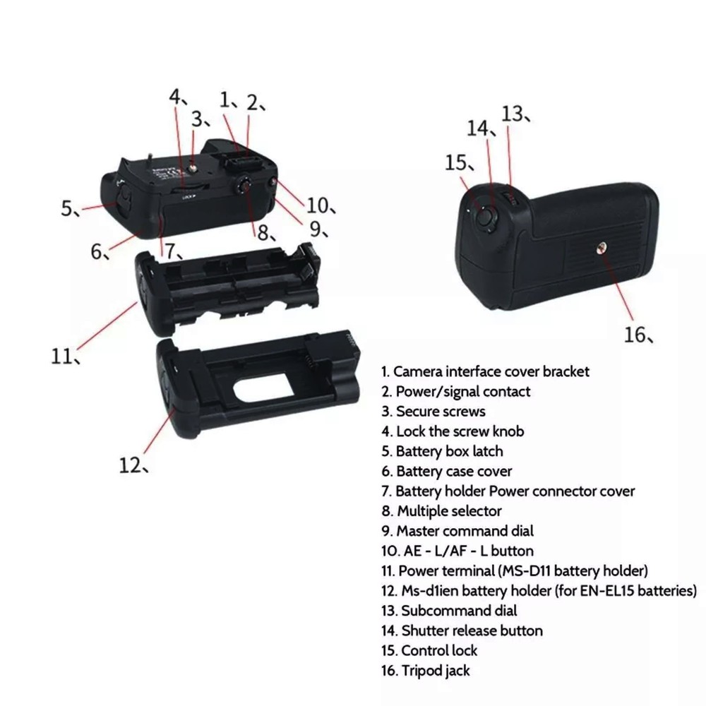 MB-D11 Vertical Battery Grip Handler for Nikon D7000 Digital SLR Camera