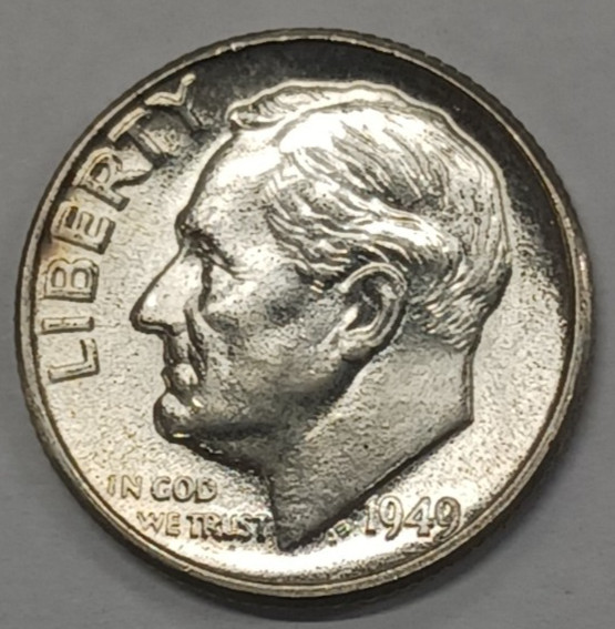 1949 Silver Roosevelt Dime BU Uncirculated
