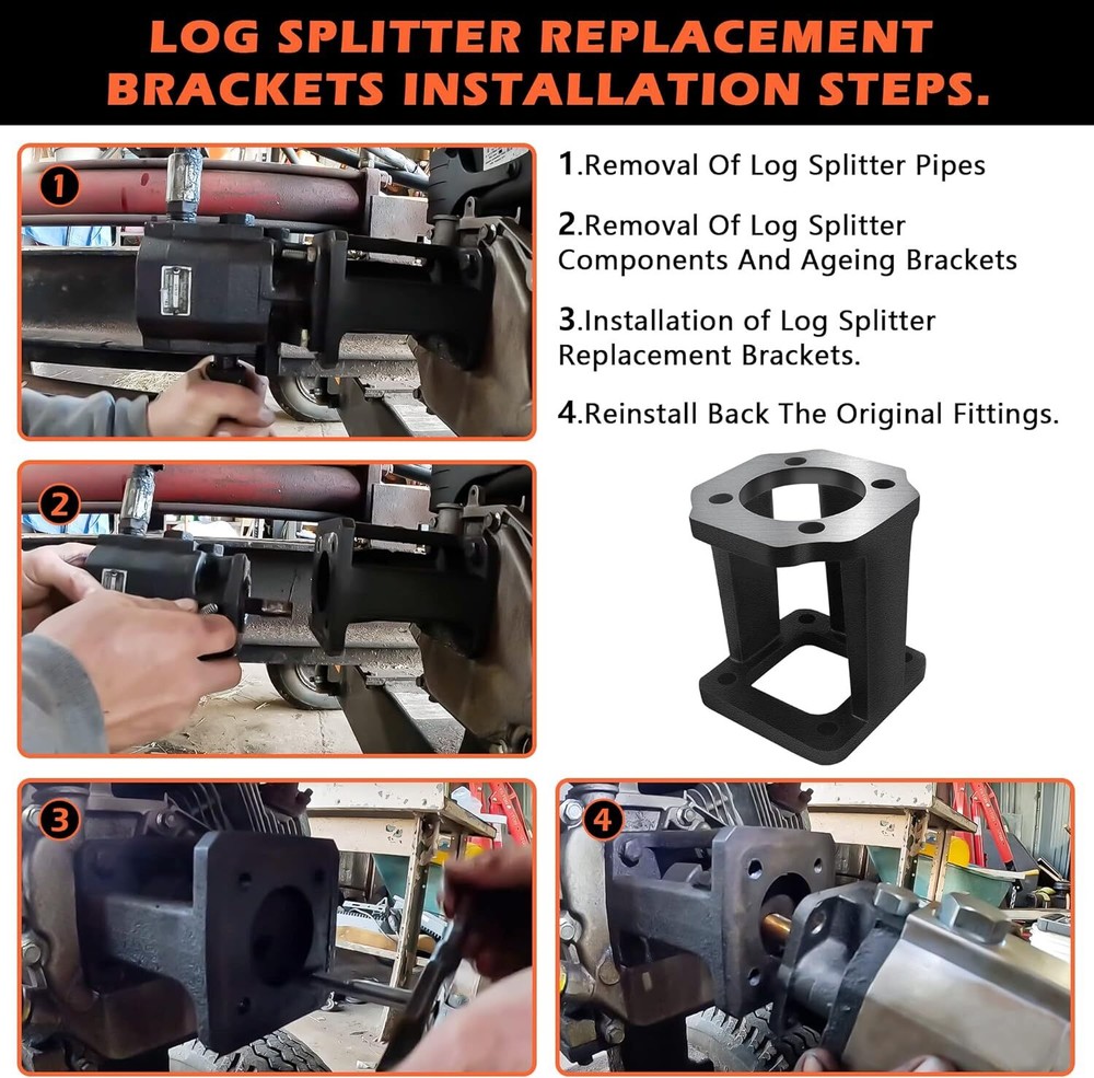 Log Splitter Hydraulic Pump Mount for 5-7 Hp Engines Replacement Brackets
