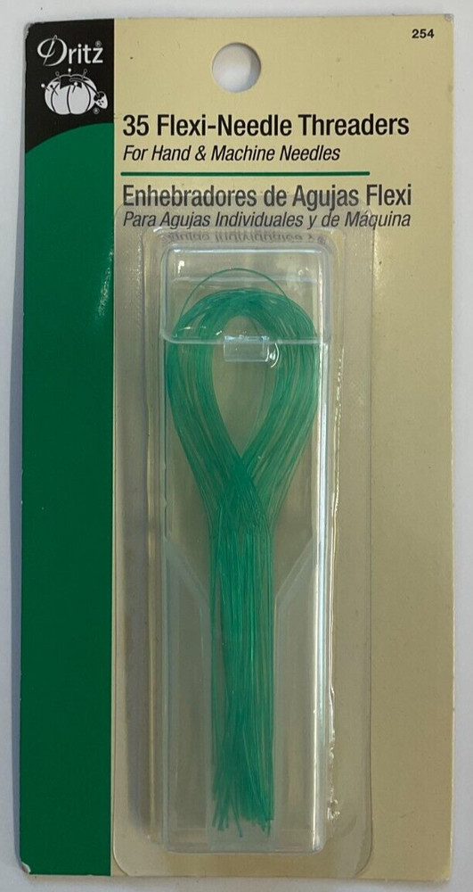 DRITZ #254 FLEXI-NEEDLE THREADERS (35 PCS) FOR HAND & MACHINE NEEDLES
