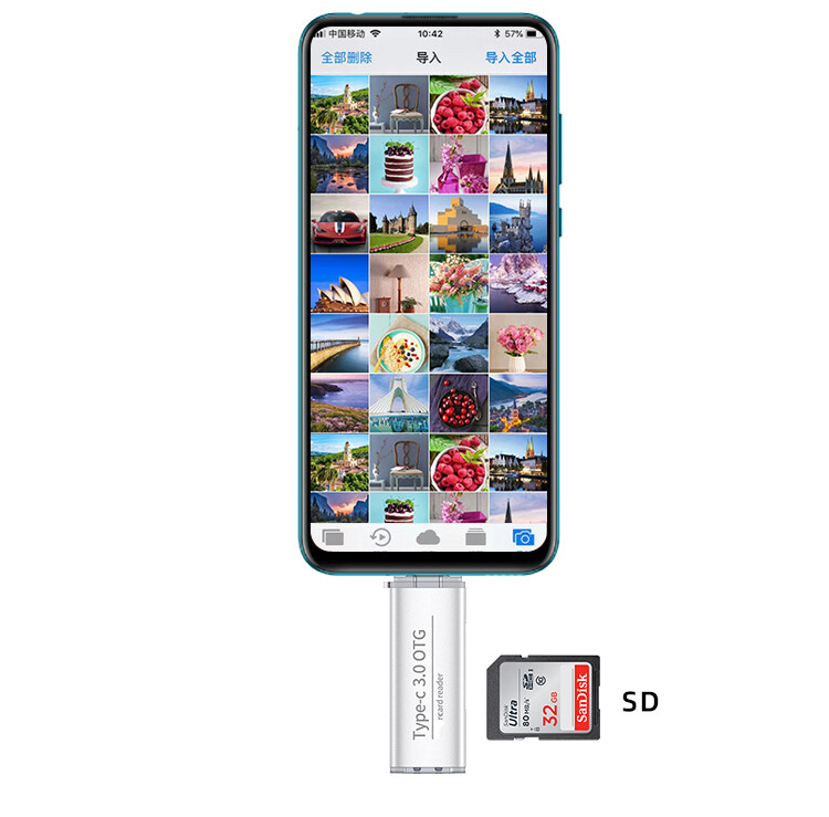 Type C USB 3.0 Flash Disk SD TF Card Reader for Macbook Type C OTG Android Phone