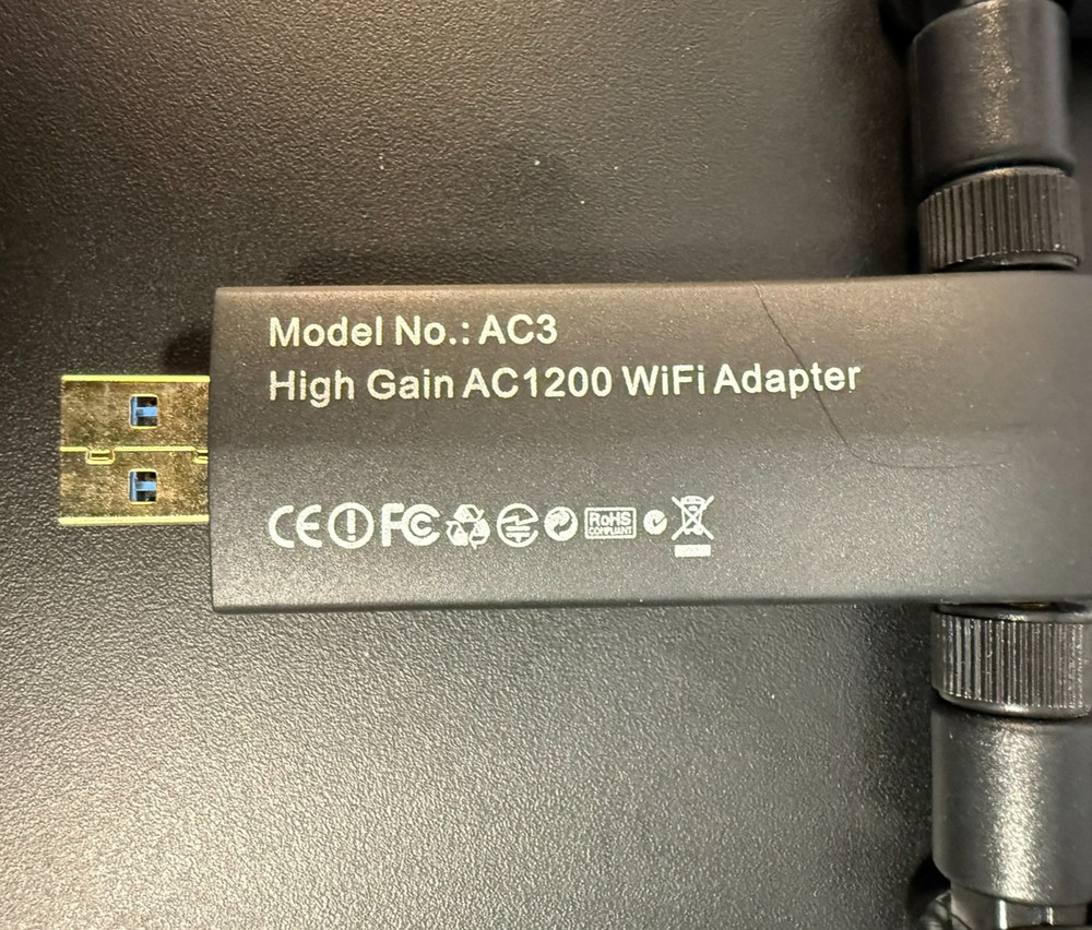 BrosTrend AC3 USB Wireless Internet Adapter - Model AC3 Version 2 (0895)