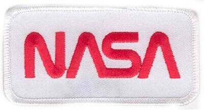 NASA 2" x 3" Red & White Embroidered Patch