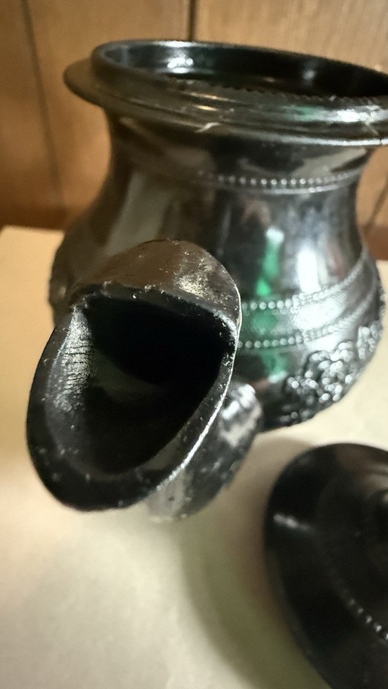 Antique Victorian Silverplate Teapot Repousse Floral Decor