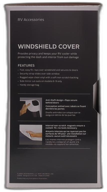 Classic Accessories Rv Windshield Cover Model 6