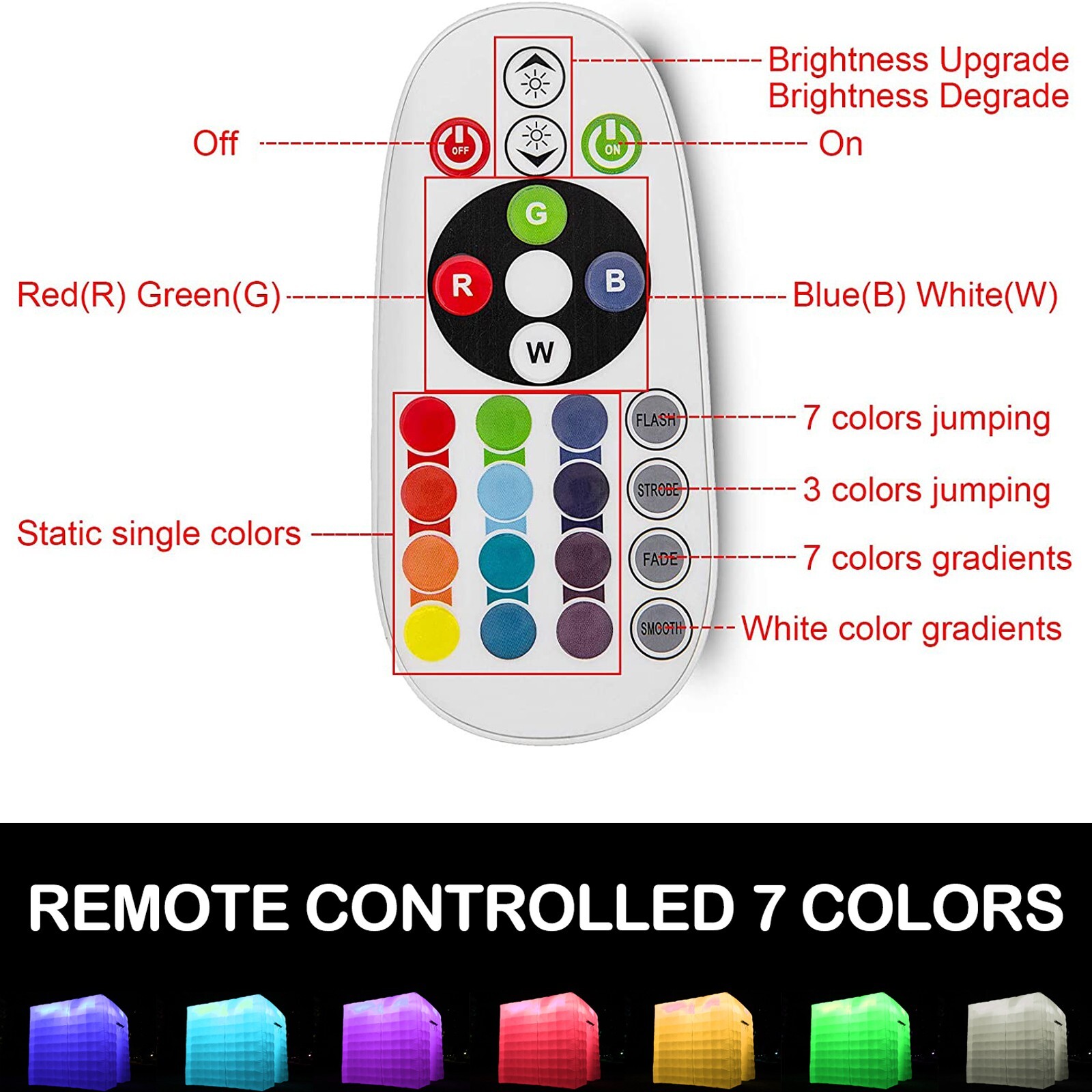 Inflatable Photo Booth -Large 8.2 x 8.2ft - Portable Booth with 2 Doors