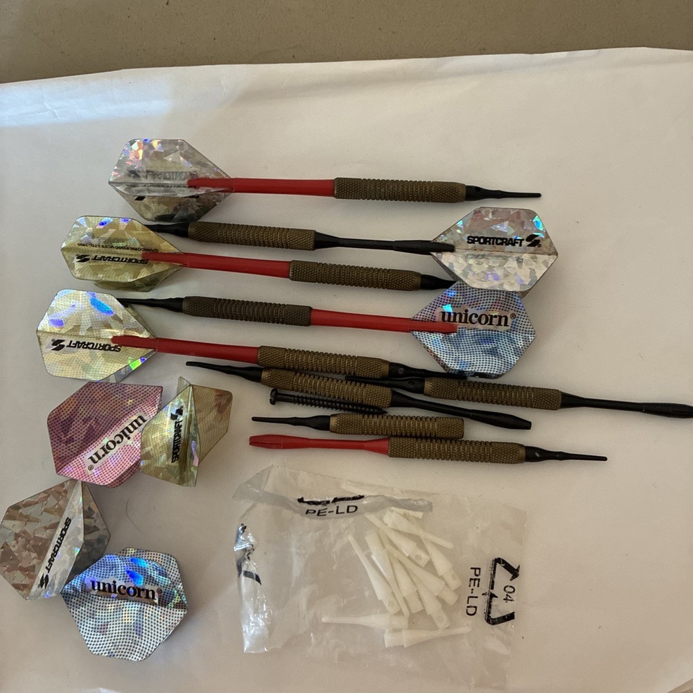 Assorted Soft Tip Darts And Accessories