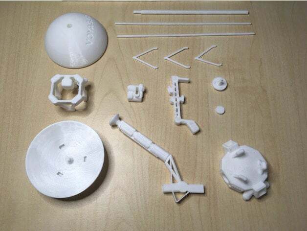 3d printed Voyager 1 Probe Satellite spacecraft Interstellar explorer Scale 1/36