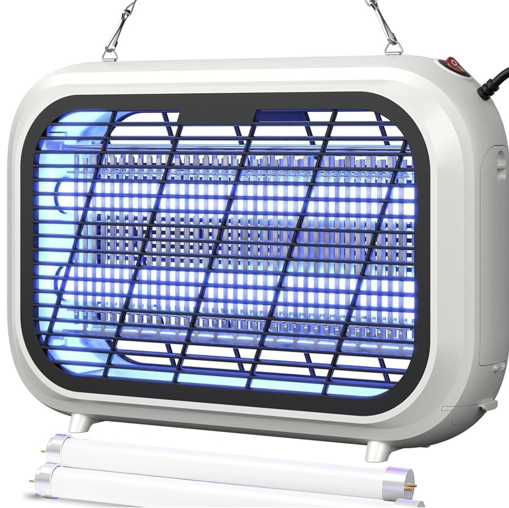 Indoor Bug Zapper, Powerful Fly Zapper with Double-Layer High-Voltage Grid, A...