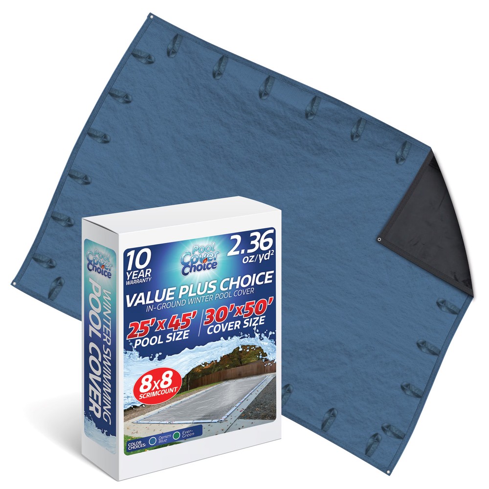 PoolCoverChoice Winter Swimming Pool Cover for 25 ft x 45 ft Rectangular Pool