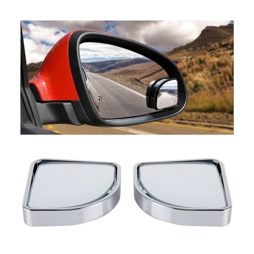 Blind Spot Mirror For Car, Adjustable 360° Wide Angle Side Rear View Silver