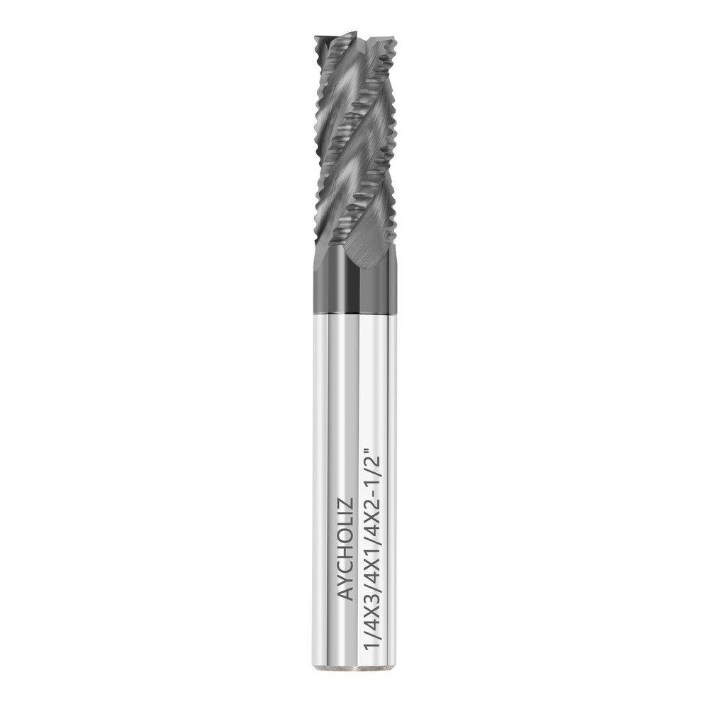1/4" Solid Carbide Roughing End Mill 4 Flute Square Endmill Set CNC Milling B...