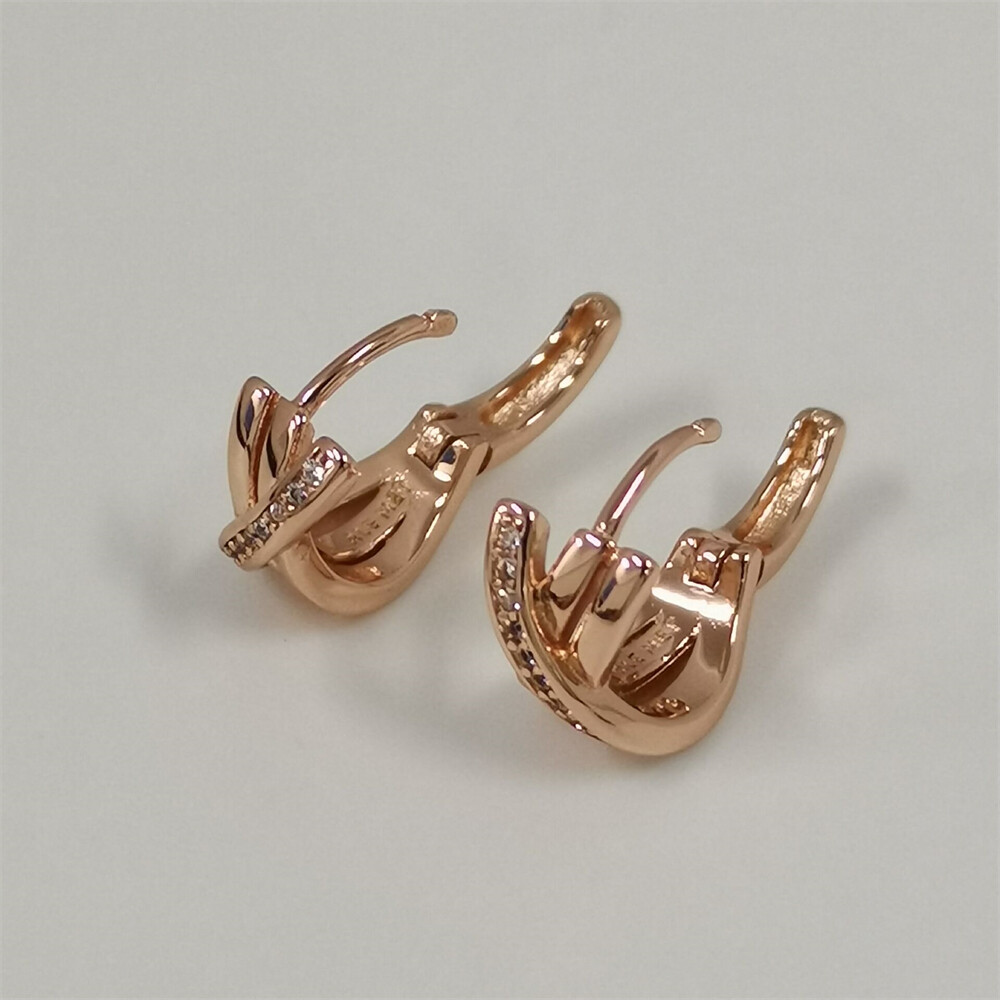 Earrings Pandora Crossover Pavé Hoop