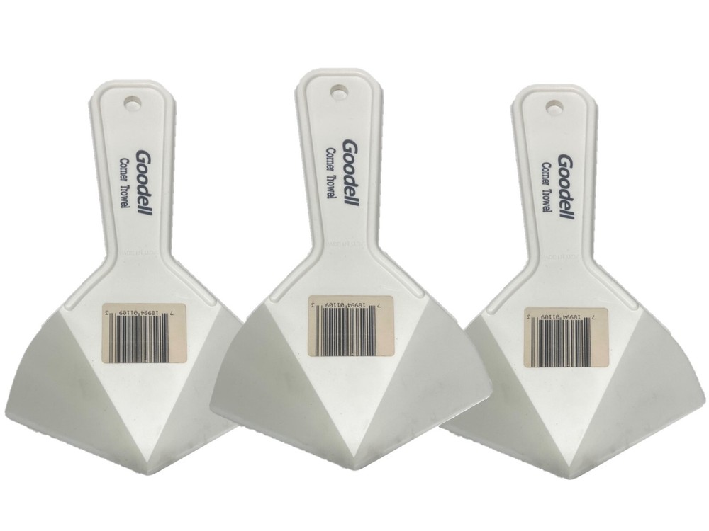 TROWEL (3 PACK) Inside Corner Plastic Drywall Corner Shaping Tool, White