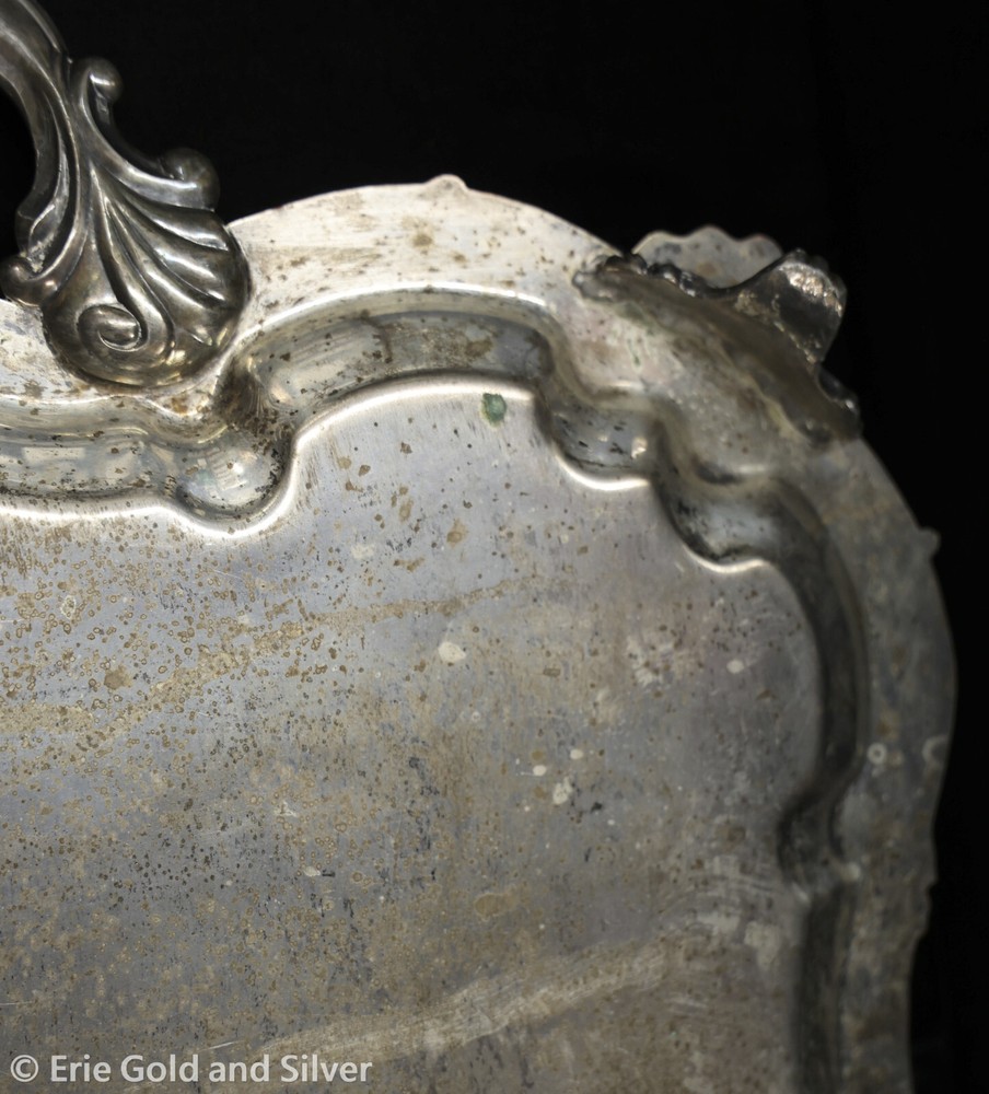 Goldfeder Silverware Co. Silverplate Footed Serving Tray