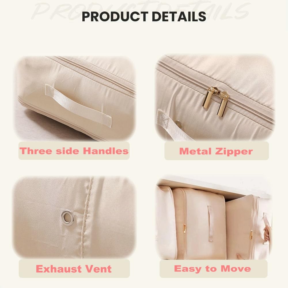 Ultra Space Saving Compression Organizer, 3-Layer Zipper Large Capacity Stora...