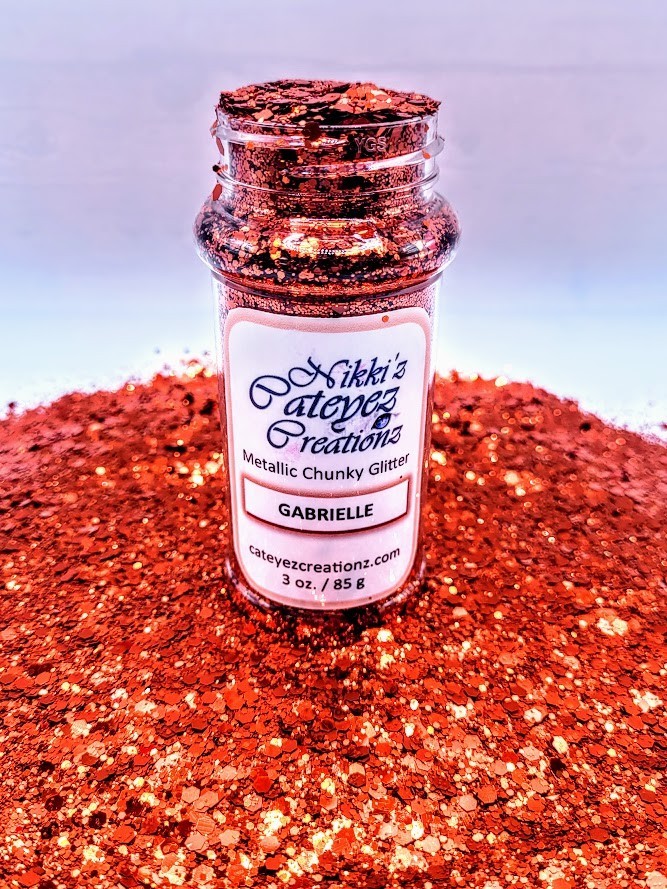 Metallic Chunky Orange Glitter - Gabrielle 3 oz.