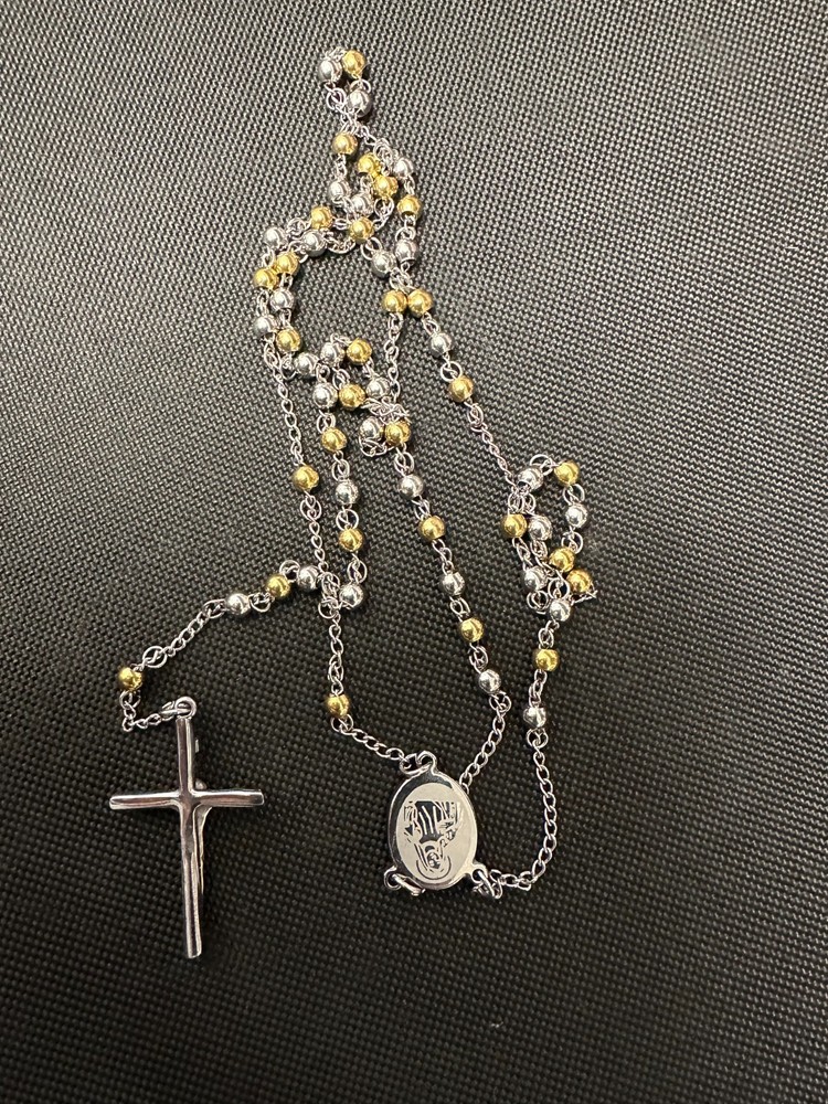 RELIGIOUS CROSS WITH JESUS AND ROSARY BEADS (59)