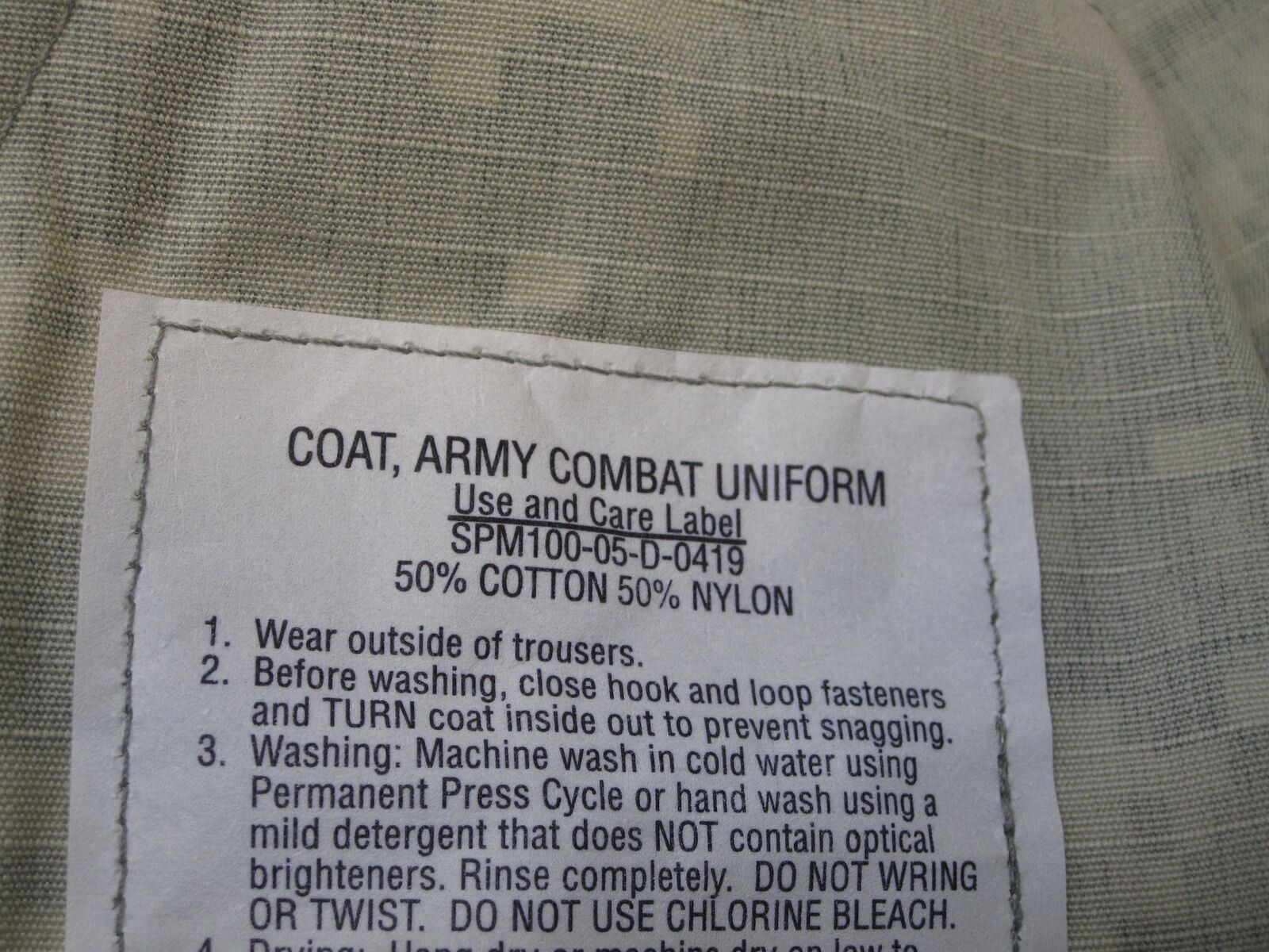 NEW W TAGS ARMY ACU DIGITAL COMBAT UNIFORM SHIRT 50/50 MATERIAL UCP JACKET TOP