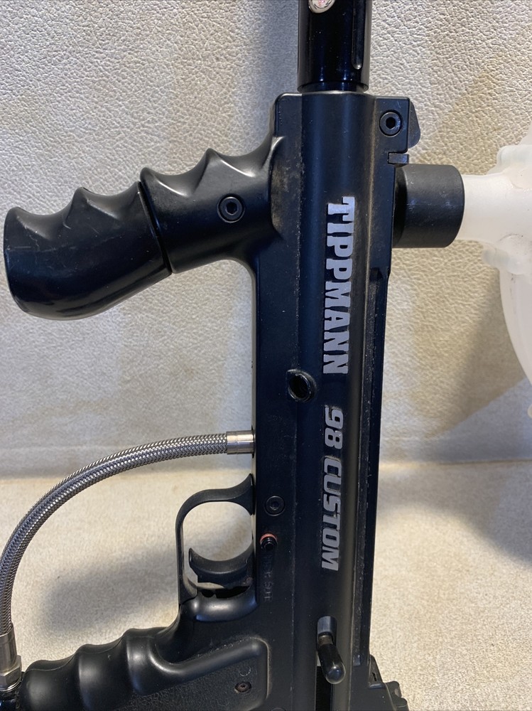 Tippmann 98 Custom Paintball Gun + Hopper + mask