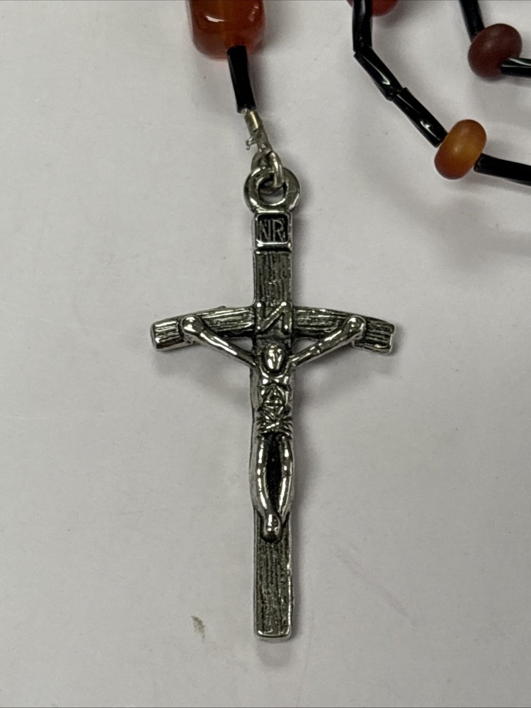 Camelian Stone Extra Long Rosary ~ READ DESCRIPTION