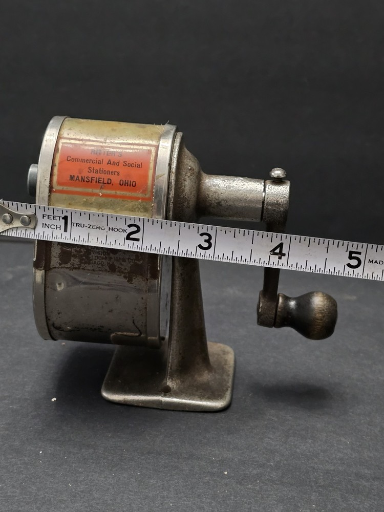 Vintage APSCO Giant Pencil Sharpener - Advertising Sides - Working