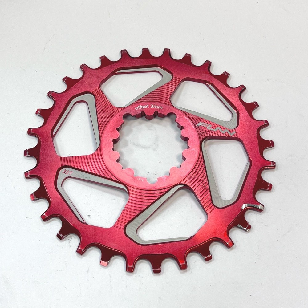 Funn Solo DX Chainring, SRAM Direct Mount, Boost 3mm offset (32T, Red) - Used