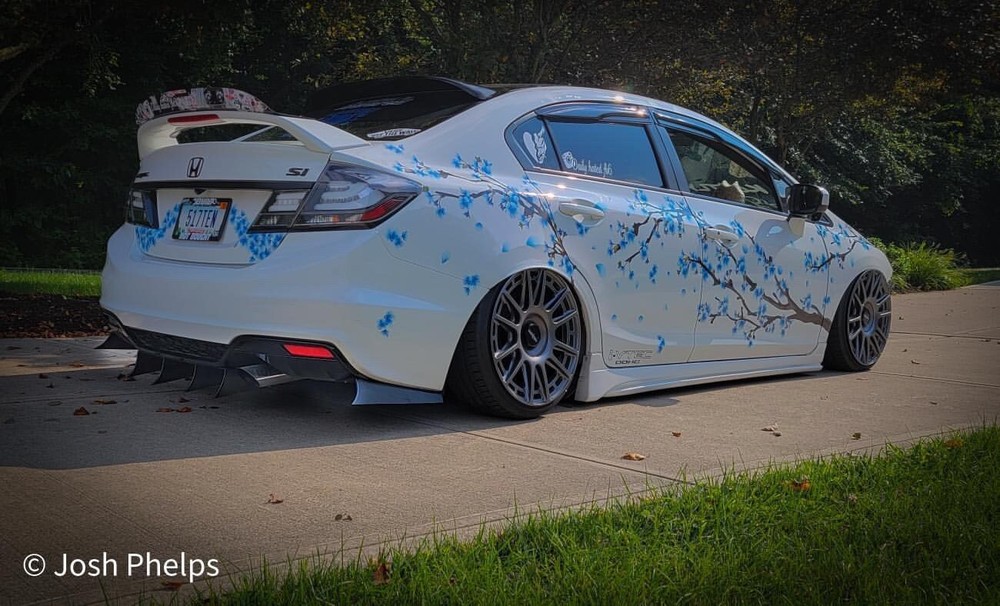 2012-2015 Honda Civic 3PC Curved Rear Diffuser