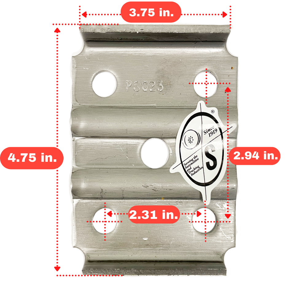 U-Bolt Kit for 3,500 lbs. 2-3/8" Round Trailer Axle 6 1/4" Long 1/2" Diameter