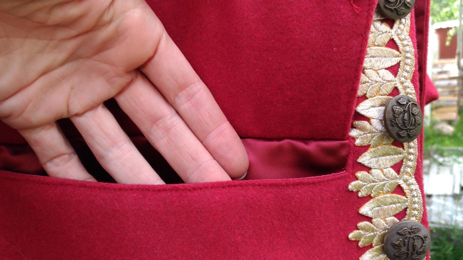 Rococo/Pirate/Captain 18th century Frock Coat, Red