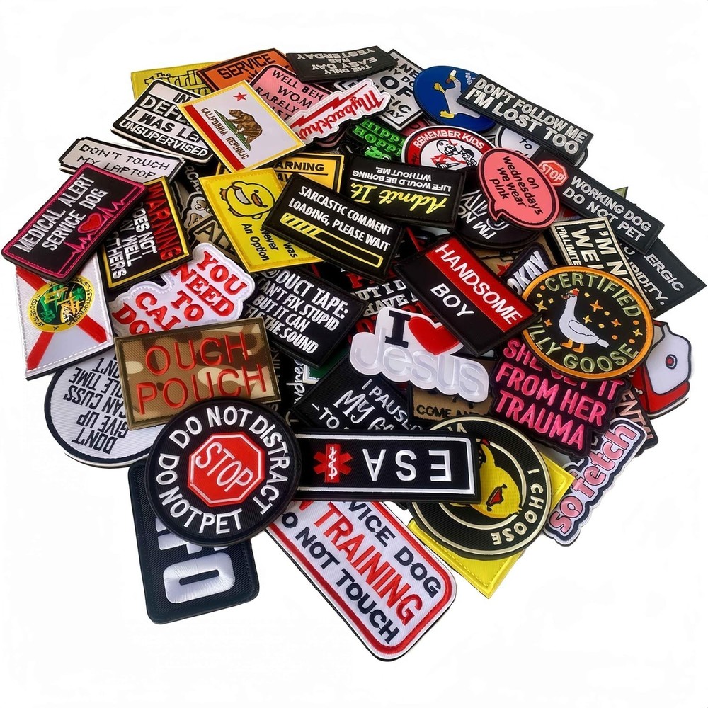 Unique 50-Piece Embroidered Patch Assortment