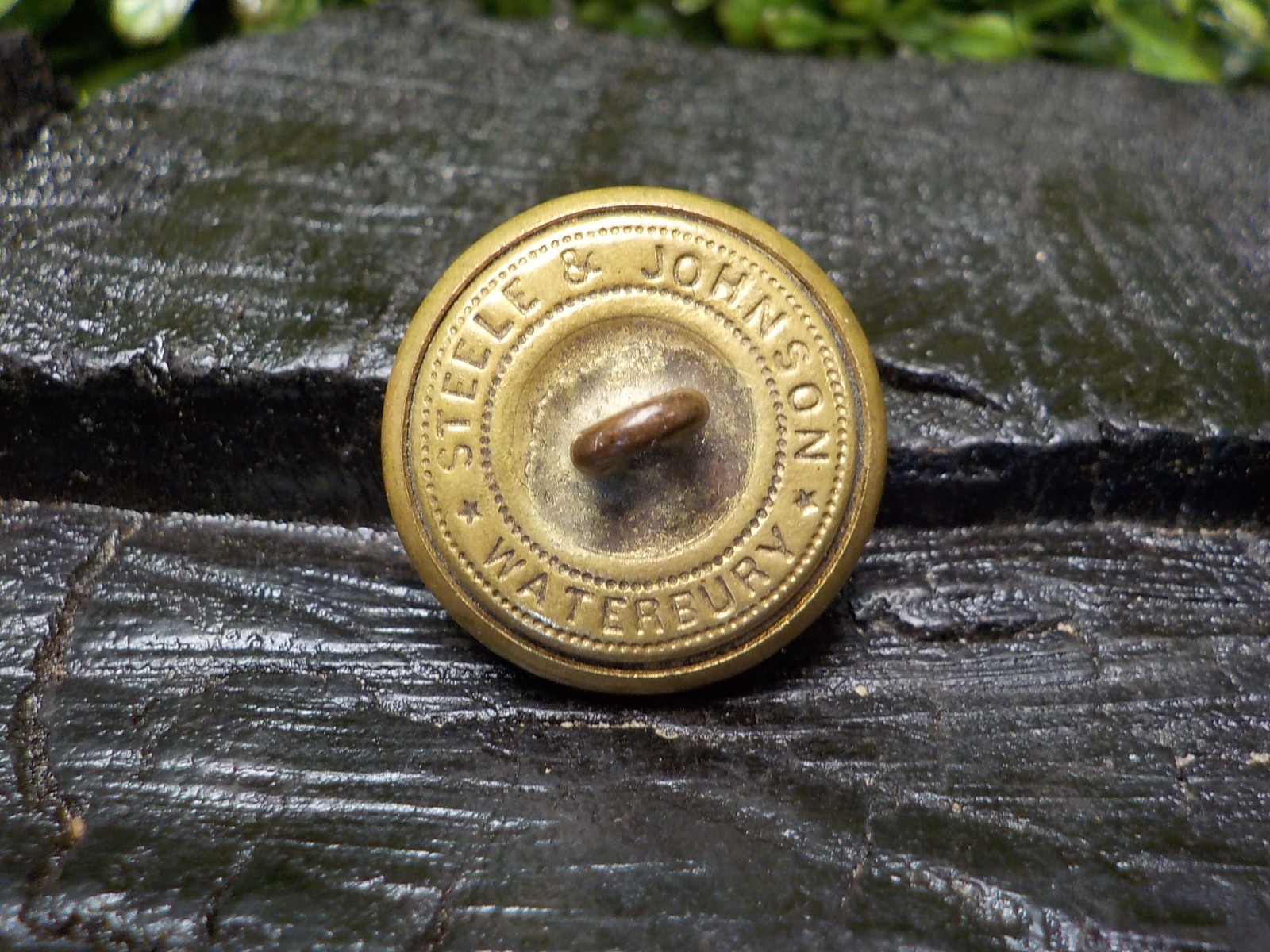 Old Rare Vintage Antique War Relic Texas Coat Button Free Display Case