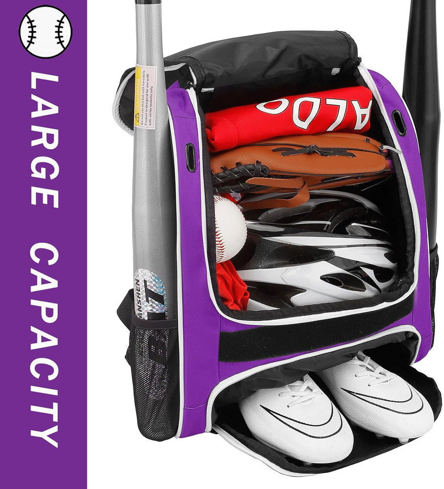 Baseball Bag-Baseball Backpack Holder for Baseball, Large Main Compartment,Softb