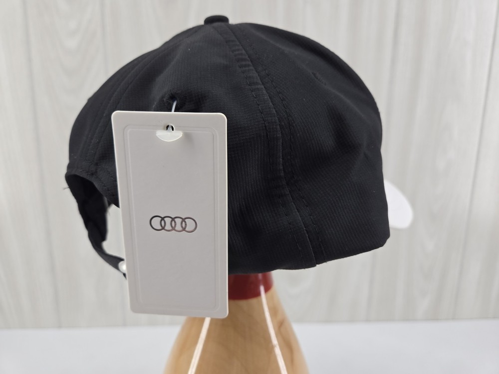 AUDI StrapBack Mesh Trucker Hat Panel Cap Black White
