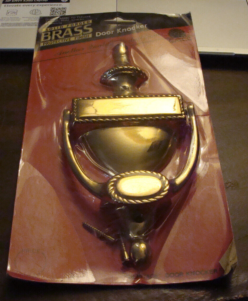 Solid Brass Door Knocker 7” Wide 5” Tall