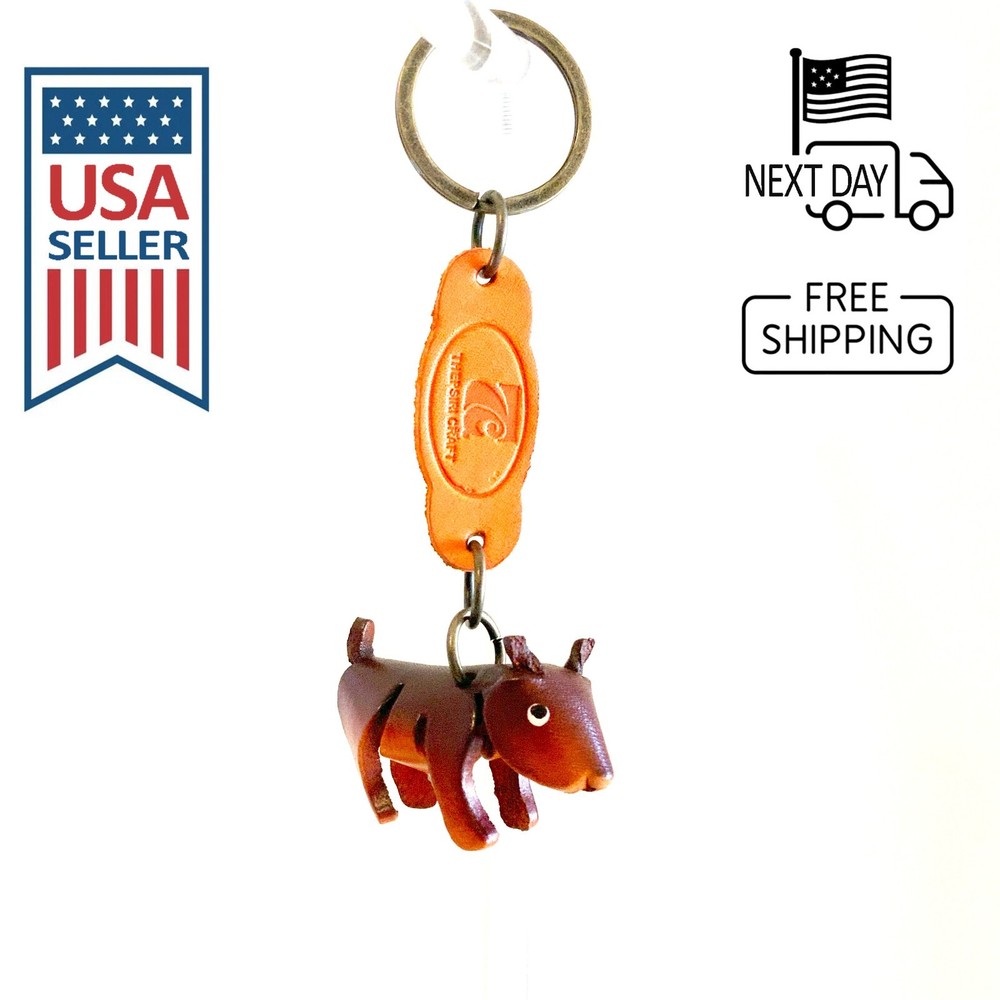 Bull Terrier Handmade Leather Keyring