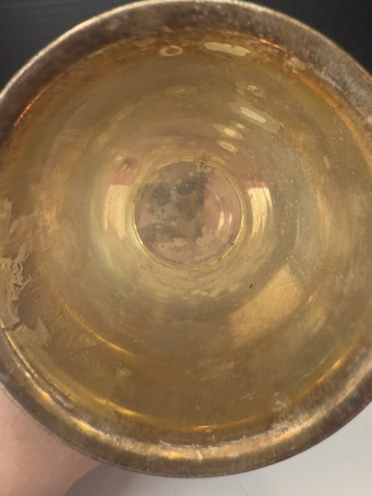 GOBLET VASE CUP SILVERPLATE MADE IN INDIA 4 1/2"